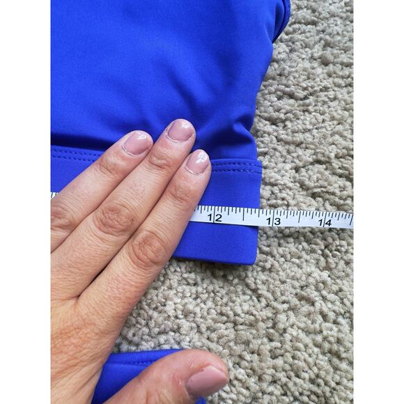 Fabletics Athletic SET Graphic Trinity Sports Bra & Biker Shorts Purple Indigo S - Picture 9 of 14